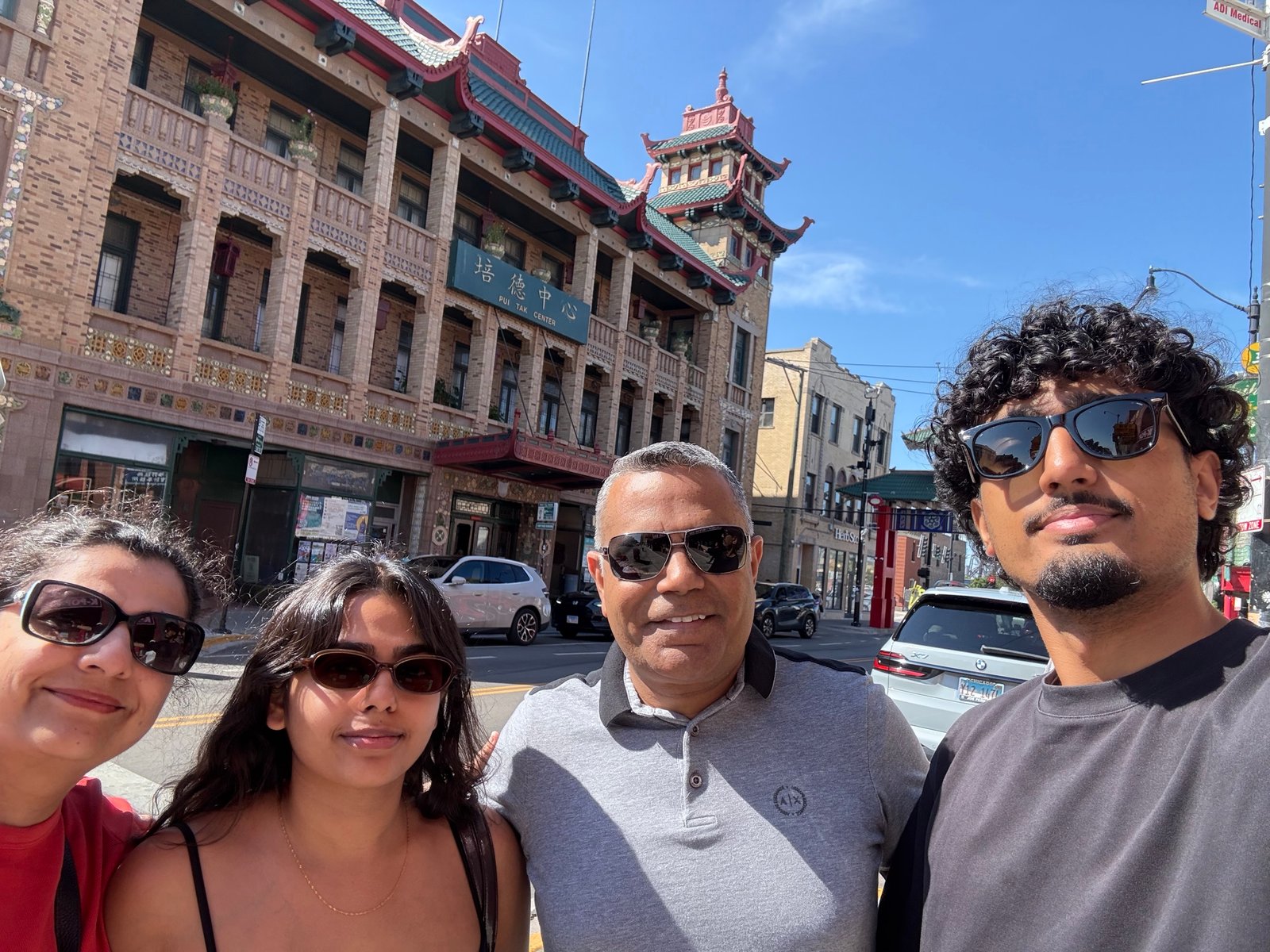 with my family in chinatown, chicago.